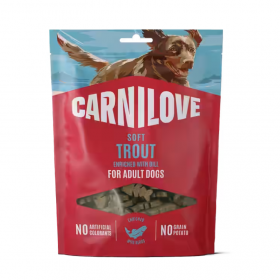 Супер премиум меко лакомство  за кучета Carnilove Soft Snack Trout with Dill с пъстърва и копър 200 г